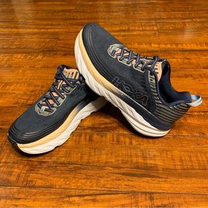 Hoka One One Bondi 6 Midnight Blue / Indigo Pink Running Shoes Women's Size 7